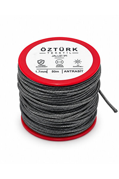 Öztürk Tekstil İp 1.7 mm Jaluzi ve Stor Perde İpi 50 Metre Polyester Düşük Es...