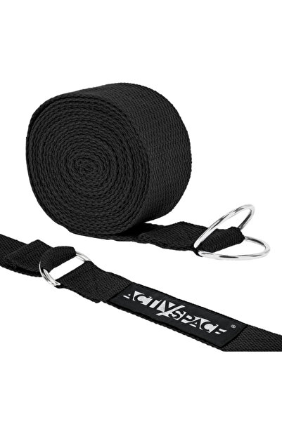 ACTIV SPACE Curea de yoga rezistentă 300x3.8cm - neagră
