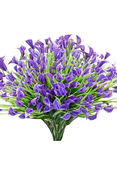 OEM Crini Calla Artificiali, 24 de buchete, Flori din plastic rezistente la U...