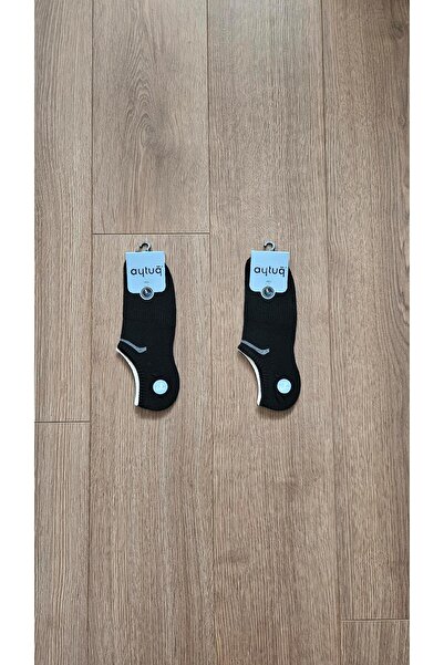 Aytuğ Summer Season 2 Pairs (Black) Bamboo Men's Sneaker Socks - 14357-2