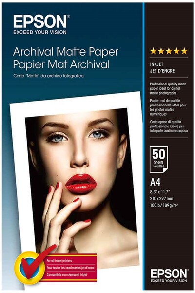 EPSON Hârtie mată de arhivare A4 50 bucăți (C13S041342)