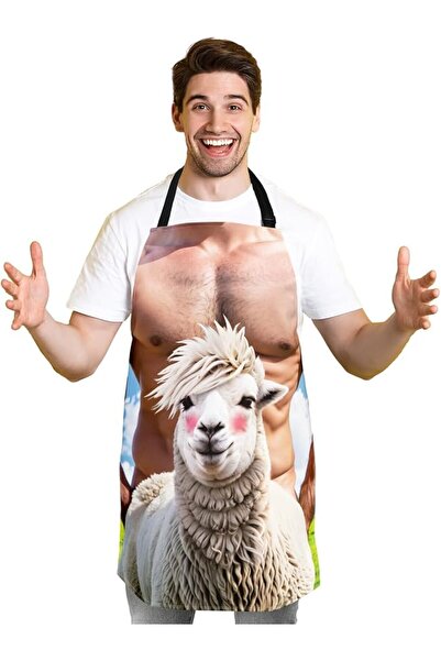 Khazna Apron, Grilling Apron Grilling Chef Belly Fun BBQ Belly Print Unique B...