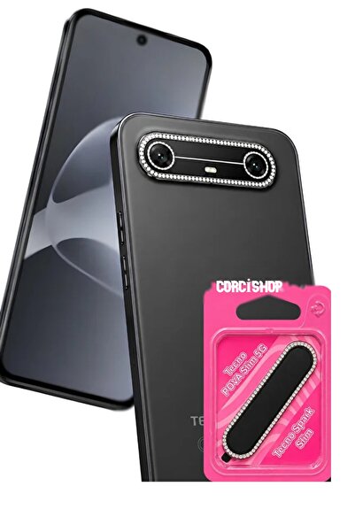 corcishop واقي عدسة الكاميرا من الزجاج المقوى المطابق لهاتف Tecno Spark Slim ...
