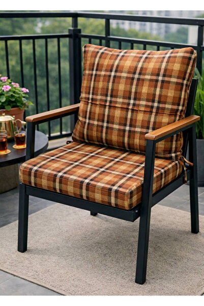Genel Markalar Balkon Sandalye Minder ve Sırt Kılıfı Seti – 55×60×8 cm (8 Parça)