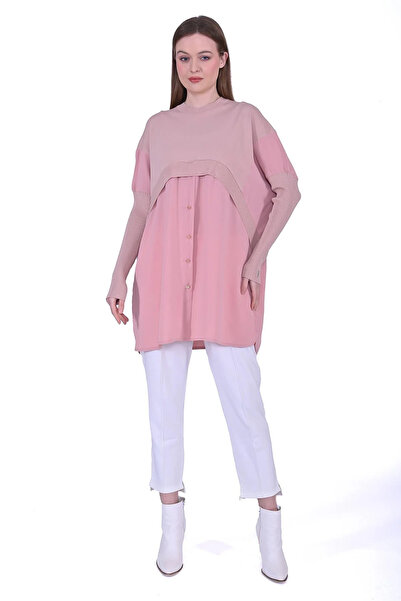 Invee Shirt Knitwear Tunic Salmon 6883
