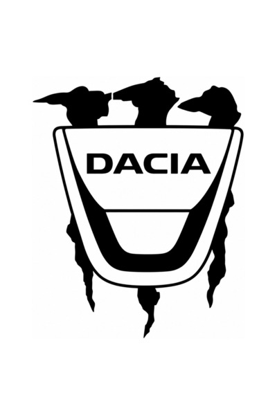 Oracal Αυτοκόλλητο Dacia Monster – Λογότυπο Dacia με Νύχια – 20 εκ., Μαύρο