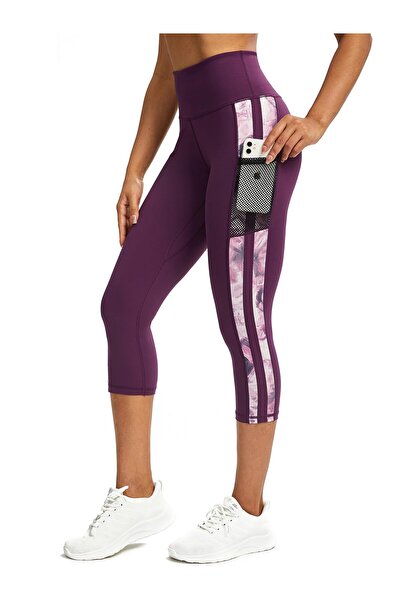 OEM Colanți de jogging 3/4 pentru femei, cu buzunare, opaci, elastici, pentru...
