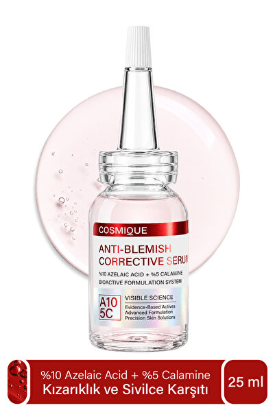 Cosmique %10 Azelaik Asit + %5 Kalamin - Kızarıklık Karşıtı ve Akne Eğilimli ...