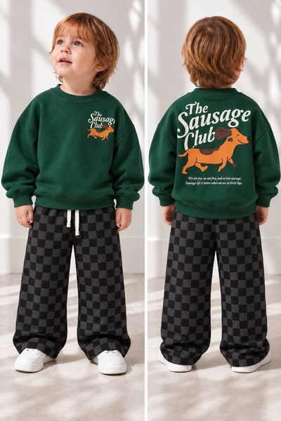Patriko Boys' Cotton Sweatshirt and Pants Set for Ages 2-8
