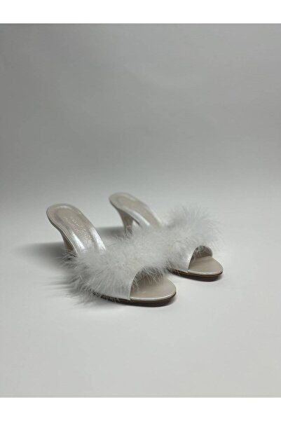 mee looa'n collection Feather bridal drawing slippers