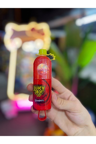 Juicy Drop Pop Strawberry Çilek Aromalı Ekşi Soslu Lolipop