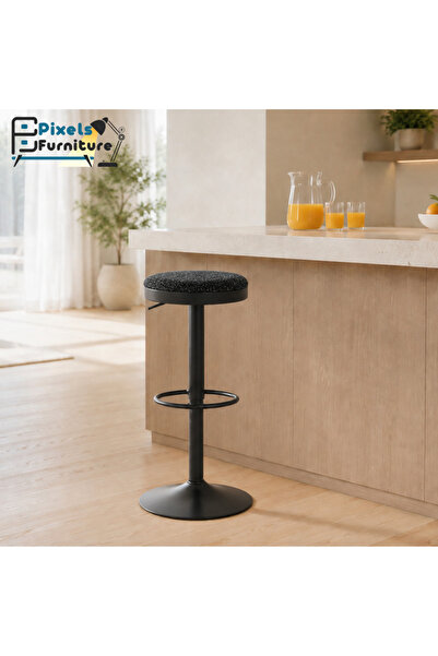 PixelsFurniture كرسي بار من بكسل الأثاث قابل للتعديل بتصميم عصري ونمط دوار بم...