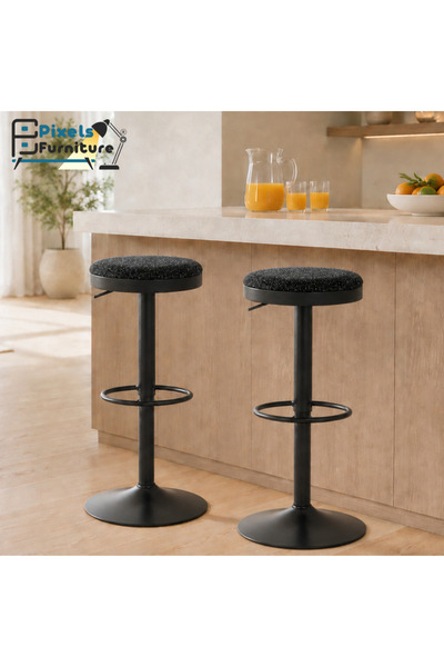 PixelsFurniture Set of 2 Bar Stools Pixel Furniture Adjustable Modern Design ...