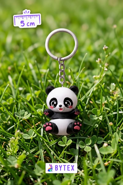 BytexStore Sevimli Panda Figürlü Anahtarlık & Çanta Süsü