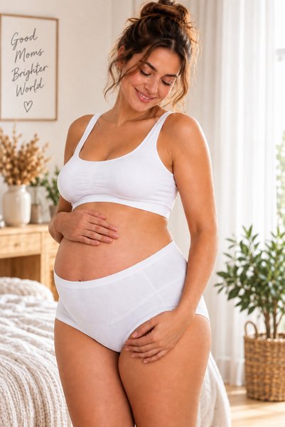 SERRAXXL Pack of 6 100% Cotton Maternity Panties