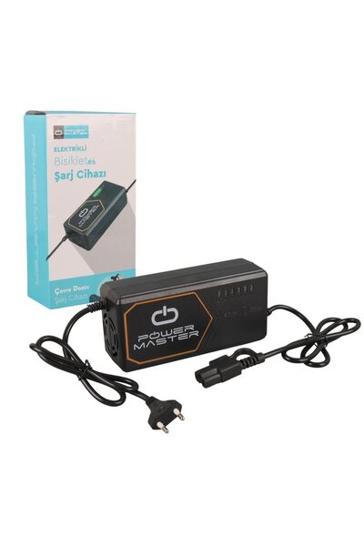 Powermaster PM-31801 60 Volt - 20 Amper IEC C15 Dişi Uçlu Kapasite Göstergeli Elektrikli Bisiklet Şa