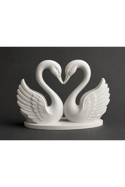 Lumina Home Collection Kalp Formlu Kuğu Çifti Dekoratif Obje / Heykel ve Masa...
