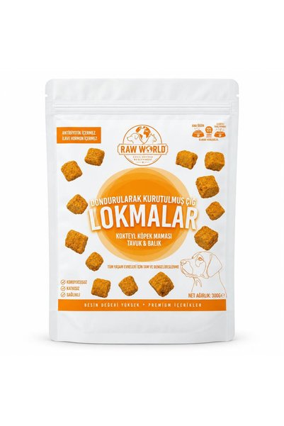 Freeze Dried Tavuk Balık Kokteyl Köpek Maması