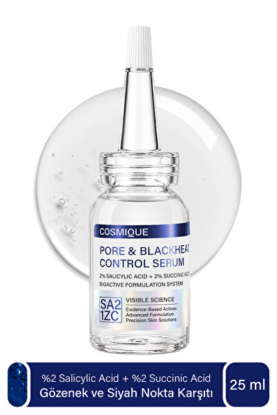 Cosmique %2 Salisilik Asit + %2 Süksinik Asit + %1 Zinc PCA - Gözenek ve Siya...