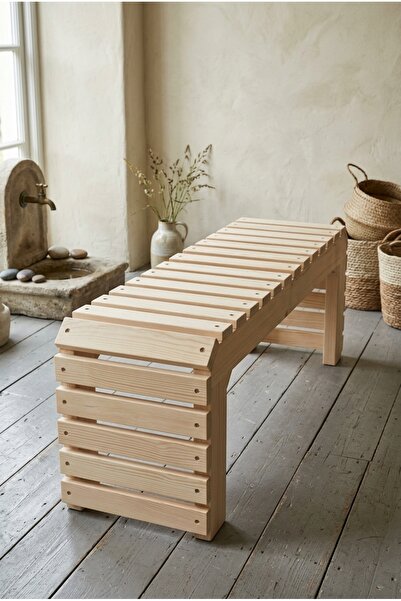 KAFKA AHŞAP Ottla Bench Naturel Bank 35x100 Ham Ladin Ağacı