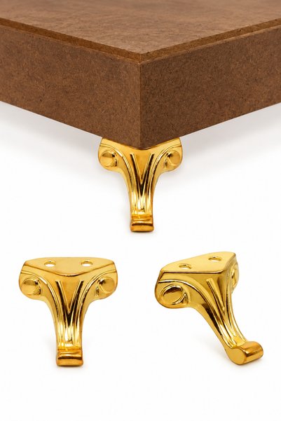 Genel Markalar Gold Dekoratif Kutu Ayağı 2,5 cm – Tepsi Sandık Hobi Stand Aya...