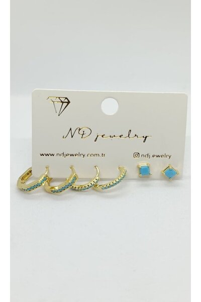 ndjewelry Capri Turquoise 6-Piece Earring Set