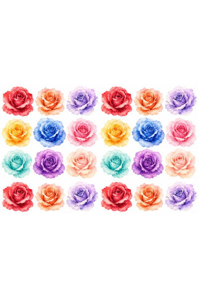 TELLGRAF مجموعة ملصقات بتصميم الزهور (21×30 سم، قطعة واحدة)