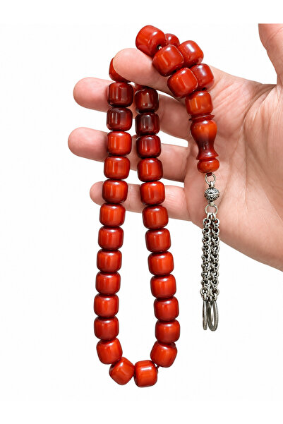 Budakoğulları Antika Osmanlı Kehribar 13,5×15 mm Teker Kesim – 57 Gr Ağır Tes...