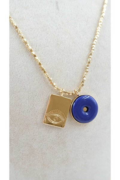 Jerie Gold Eye Plate Design Necklace