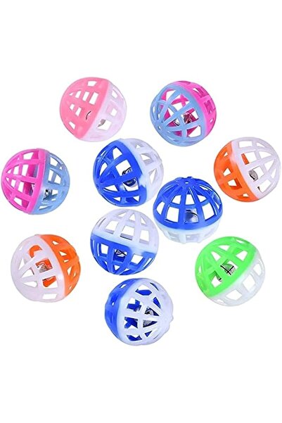 X SPRING Cat Toy, 10 Pcs Jingle Ball Set with Colorful Bells, for Indoor Cats...