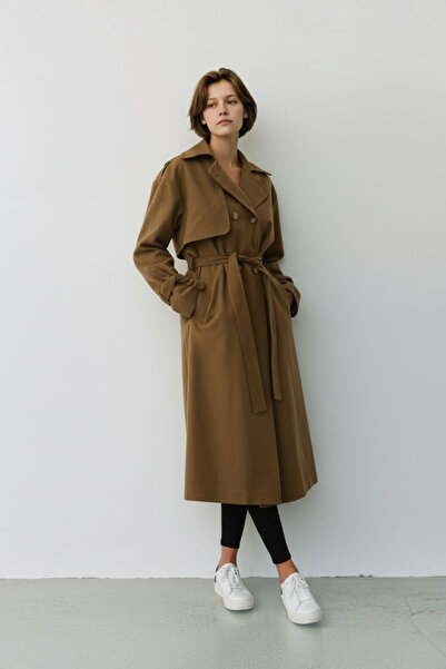 Kruvaze Yaka Oversize Trençkot