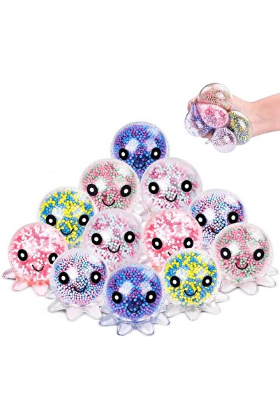 TERRIFI 12 Pack Octopus Stress Balls, Cute Sensory Fidget Squeeze Toys for Ki...