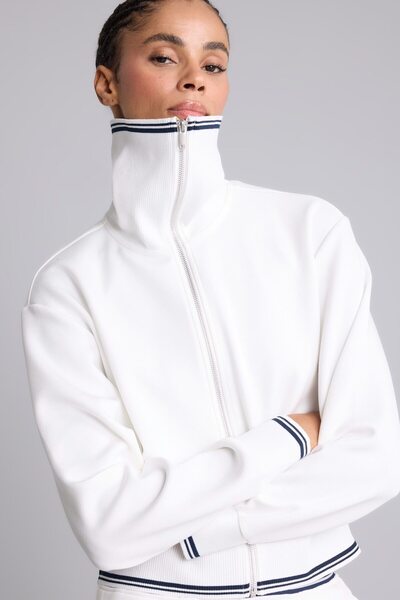DeFacto Standart Fit Fermuarlı Dik Yaka Çizgi Detaylı Modal Basic Sweatshirt ...
