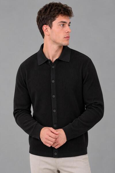 Stilkombin كارديجان محبوك بأزرار وياقة DP 1055_60400