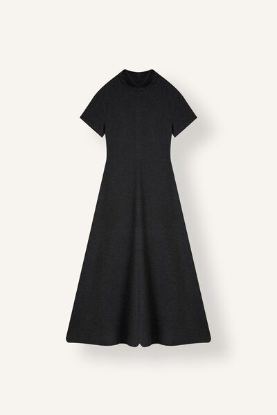 DeFacto A-Line Boat Neck Short Sleeve Midi Dress I7784Ax26Au