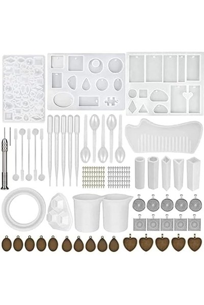 GENERAL HASTHIP® 129pcs Silicone Molds and Accessories Kit for DIY Resin Cast...