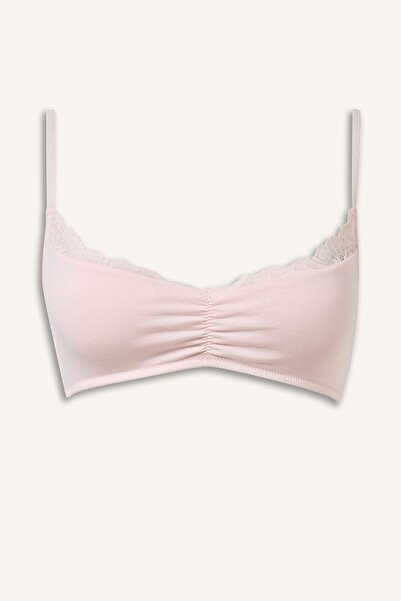 DeFacto Drawstring Lace Detailed Cotton Detachable Cup Bra I5764Ax26Au