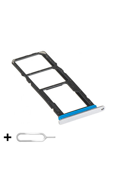 OEM Tăviță/Suport SIM pentru Honor X5c Plus, cu slot pentru card microSD + instrument SIM inclus, Argintiu