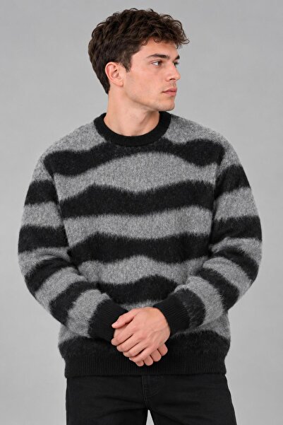 Stilkombin Patterned Oversize Winter Sweater Dp 18396_10069