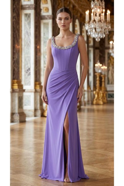 perfectmegastore So Lady Korse Ve Taş Detaylı Abiye Elbise-4006