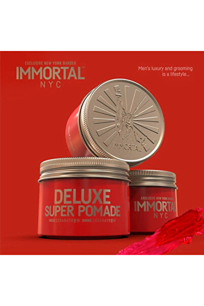 immortal Ceara de par profesionala Deluxe Super Pomade, 100 ml, Pomada, Fixare puternica, Luciu par