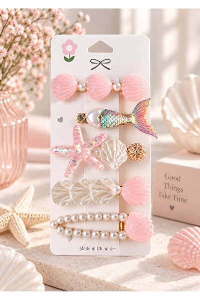 Halley Concept Sea Themed 5-Piece Clamp Buckle Set Pink