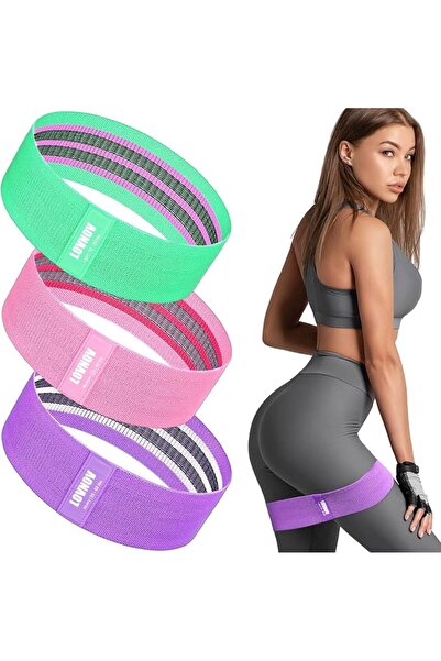 Showay Resistance Bands Set for Women and Men, Fabric Exercise Bands for Butt...