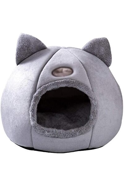 DECDEAL Warm Cat Bed Winter Soft Comfortable Pet Nest Indoor Semi-Enclosed Pe...