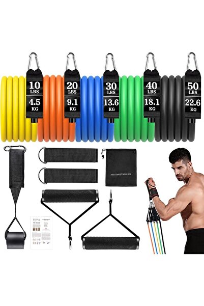 himaly Exercise Bands Resistance Bands Set Strength Training Fitness Bands Wo...