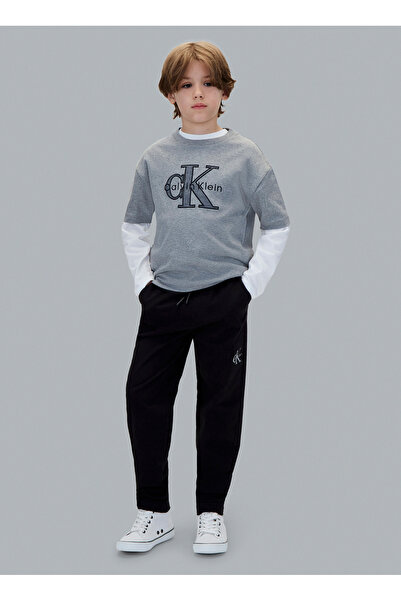 Calvin Klein Siyah Erkek Çocuk Sweatpant LVCKTJC14BBEH-ESSENTIAL WOVEN JOGER