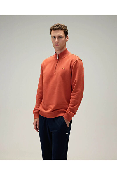 Ellesse Yarım Fermuarlı Kiremit Erkek Sweatshirt 5WM3580