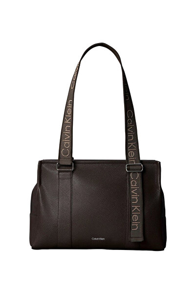 Calvin Klein Kahverengi Kadın Omuz Çantası WEBBING ADJ STRAP TOTE