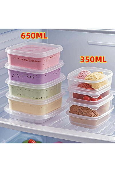 Generic Brand 4 قطع من صناديق تخزين الطعام مع غطاء، منظمات وحاويات تخزين شفاف...
