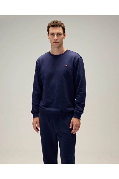 Ellesse Βαμβακερό ανδρικό φούτερ σε μπλε ναυτικό χρώμα 5WM3579